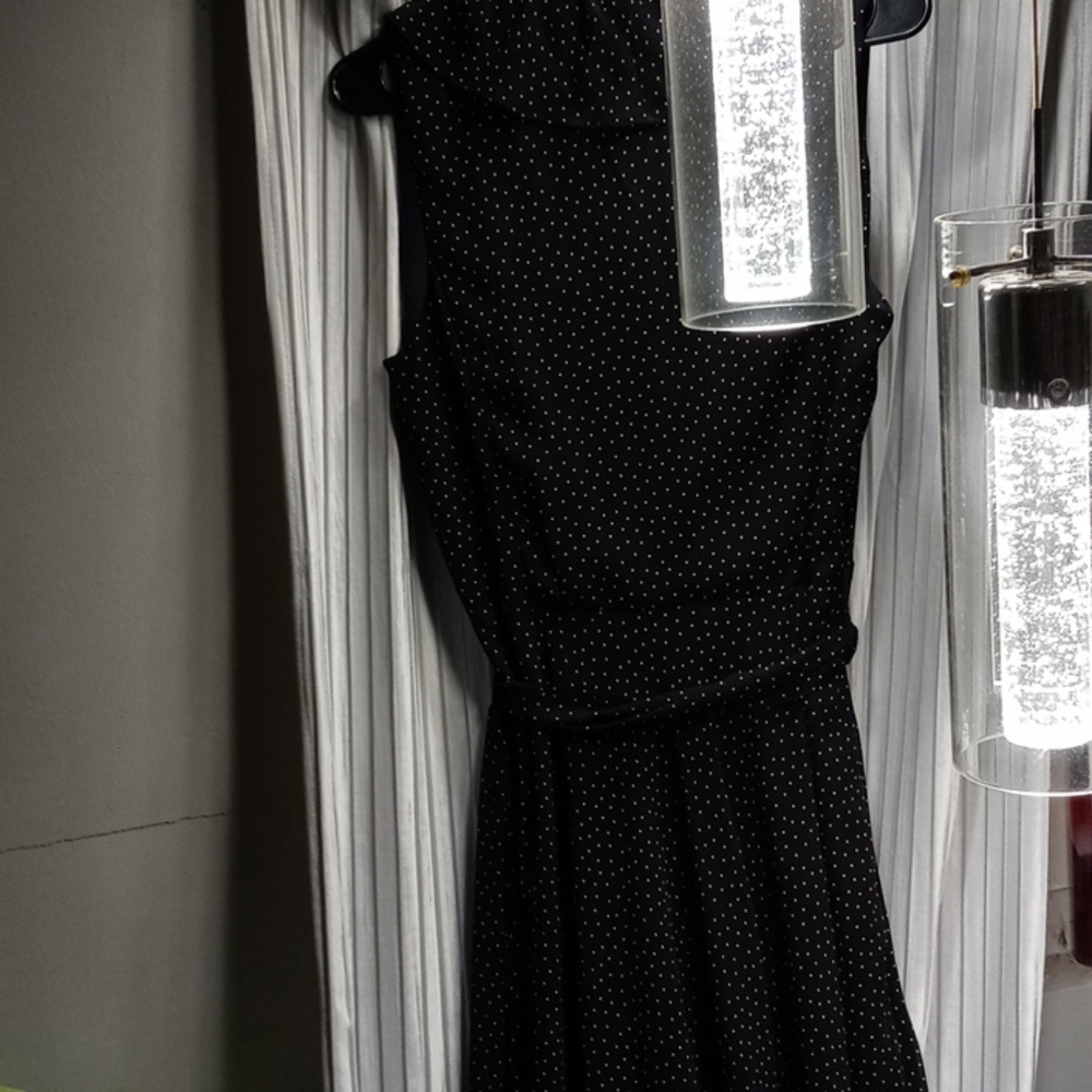 NWT CHAPS Black Polka dot DRESS 🖤 - Picture 5 of 6